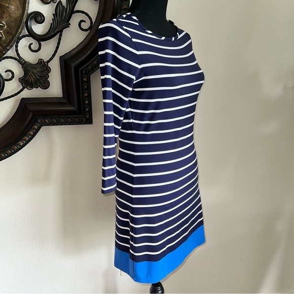 Southern Tide Women’s Soft Knit Striped Dress Crewneck 3/4 sleeves Navy White XS - Picture 16 of 16